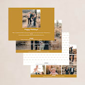 "Merriest&Bright" - Holiday Cards in Golden by Ana de Sousa - Back of Card Options