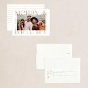 "Merriest&Bright" - Holiday Cards in Golden by Ana de Sousa - Assembled
