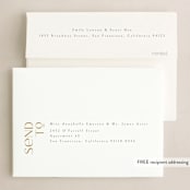 "Merriest&Bright" - Holiday Cards in Golden by Ana de Sousa - FREE Recipient Addressing