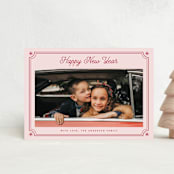 "ticket frame" - Holiday Cards in Winter Rose by Cass Loh - Front