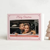 "ticket frame" - Holiday Cards in Winter Rose by Cass Loh - Folded Card
