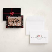"Sparkly Bows" - Holiday Cards in Festive by Makewells - Assembled