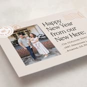 "New Here" - Holiday Cards in Champagne by Shari Margolin - Detail