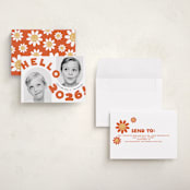 "Big Wave" - Holiday Cards in Holly Berry by silverscreen studio - Assembled