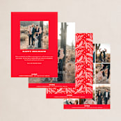 "Very Merry Christmas To You" - Holiday Cards in Cranberry by Kristen Smith - Back of Card Options