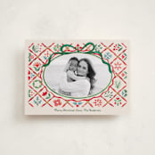 "Patchwork Christmas" - Holiday Cards in Crimson by Paper Sun Studio - Front