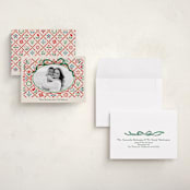 "Patchwork Christmas" - Holiday Cards in Crimson by Paper Sun Studio - Assembled
