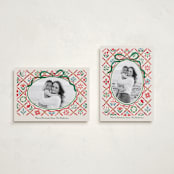"Patchwork Christmas" - Holiday Cards in Crimson by Paper Sun Studio - Photo Orientation Options