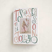 "Jolly Season" - Holiday Cards in Classic by Leah Bisch - Folded Card