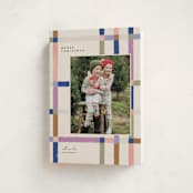 "Knitted Plaid" - Holiday Cards in Sugar Plum by Carrie ONeal - Folded Card