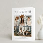 "We Moved" - Holiday Cards in Snow by Angela Garrick - Folded Card