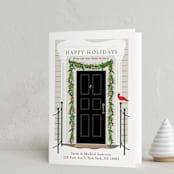 "From our home to yours" - Holiday Cards in Midnight by Susan Moyal - Folded Card