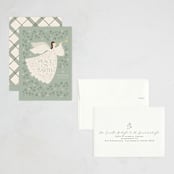 "Peaceful Angel" - Holiday Cards in Mint by Beth Schneider - Assembled
