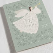 "Peaceful Angel" - Holiday Cards in Mint by Beth Schneider - Detail