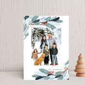 "Wintery Eucalyptus" - Holiday Cards in Snow by Angel Walker - Front