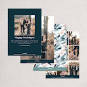 "Wintery Eucalyptus" - Holiday Cards in Snow by Angel Walker - Back of Card Options