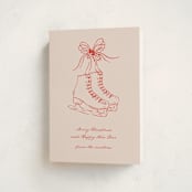 "Skatelle" - Holiday Cards in Rose by Jelena Vuletic - Folded Card