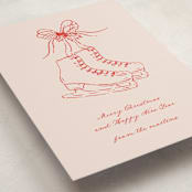 "Skatelle" - Holiday Cards in Rose by Jelena Vuletic - Detail