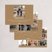 "Twinkling Emblem" - Holiday Cards in Champagne Toast by Jennifer Postorino - Back of Card Options
