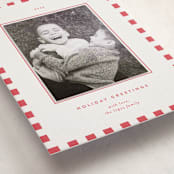 "Linzer Torte" - Letterpress Holiday Photo Mount Cards in Scarlet by Blustery August - Premium Photo Paper Mounted on Card