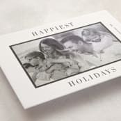 "Cinema" - Letterpress Holiday Photo Mount Cards in Soft Black by Pati Cascino - Premium Photo Paper Mounted on Card