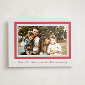 "betty" - Letterpress Holiday Photo Mount Cards in Scarlet by Sara Hicks Malone - Front