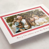 "betty" - Letterpress Holiday Photo Mount Cards in Scarlet by Sara Hicks Malone - Premium Photo Paper Mounted on Card