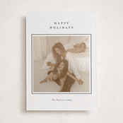 "Photo mount" - Letterpress Holiday Photo Mount Cards in Soft Black by Stacey Meacham - Front