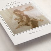 "Photo mount" - Letterpress Holiday Photo Mount Cards in Soft Black by Stacey Meacham - Premium Photo Paper Mounted on Card