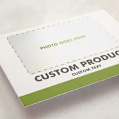 "Portrait Custom" - Letterpress Holiday Photo Mount Cards in Charcoal by Minted Custom - Premium Photo Paper Mounted on Card