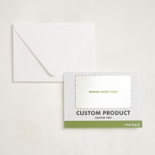 "Portrait Custom" - Letterpress Holiday Photo Mount Cards in Charcoal by Minted Custom - Card with Envelope