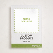"Portrait Custom" - Letterpress Holiday Photo Mount Cards in Charcoal by Minted Custom - Front