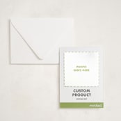 "Portrait Custom" - Letterpress Holiday Photo Mount Cards in Charcoal by Minted Custom - Card with Envelope