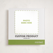 "Portrait Custom" - Letterpress Holiday Photo Mount Cards in Charcoal by Minted Custom - Front