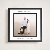 "square" - Holiday Photo Mount Cards in Charcoal by JoAnn Jinks - Front
