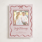 "quirky fun" - Holiday Photo Mount Cards in Wine by Cass Loh - Front