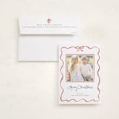 "quirky fun" - Holiday Photo Mount Cards in Candy Cane by Cass Loh - Card with Envelope