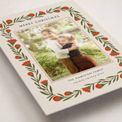 "wreath wrap" - Holiday Photo Mount Cards in Candied Apple by Jen Owens - Premium Photo Paper Mounted on Card