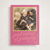 "cotillion" - Holiday Photo Mount Cards in Gumdrop by Megan Davis - Front