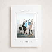 "Minimal border" - Holiday Photo Mount Cards in Starlight by Lucrecia Caporale - Front
