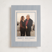 "The Prep" - Holiday Photo Mount Cards in Navy by Kristie Kern - Front