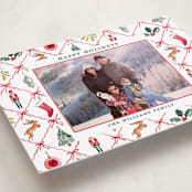 "Festive icons" - Holiday Photo Mount Cards in Leaf by Sarah Knight - Premium Photo Paper Mounted on Card