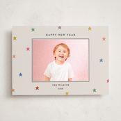 "Tiny Star Confetti" - Holiday Photo Mount Cards in Confetti by Kercia Jane - Front