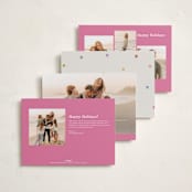 "Tiny Star Confetti" - Holiday Photo Mount Cards in Confetti by Kercia Jane - Back of Card Options