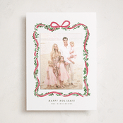"Ribbonly Frame" - Holiday Photo Mount Cards in Holly Berry by Itsy Belle Studio - Front