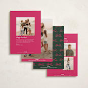 "Ribbonly Frame" - Holiday Photo Mount Cards in Holly Berry by Itsy Belle Studio - Back of Card Options