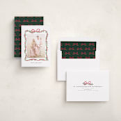 "Ribbonly Frame" - Holiday Photo Mount Cards in Holly Berry by Itsy Belle Studio - Assembled