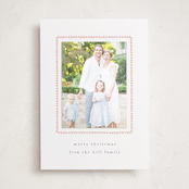 "hand drawn scallop" - Holiday Photo Mount Cards in Petal by Sara Hicks Malone - Front