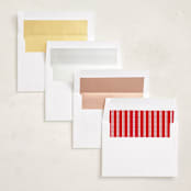 "hand drawn scallop" - Holiday Photo Mount Cards in Berry by Sara Hicks Malone - Envelope Liner Options