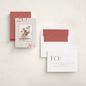 "On the Edge" - Holiday Photo Mount Cards in Cranberry by Michelle Taylor - Assembled